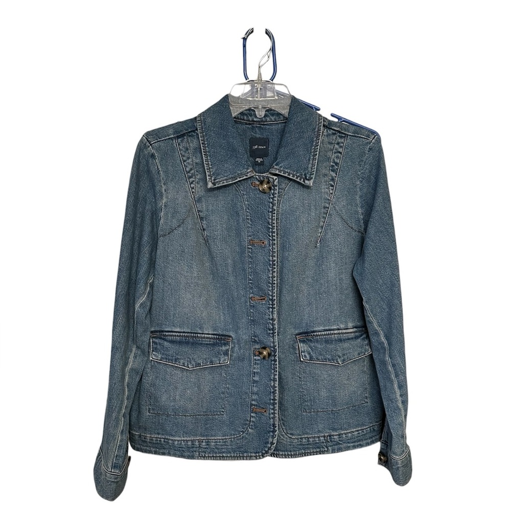 J. Jill lightweight Denim Jean Jacket, blue medium wash, great condition, M